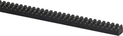 Browning - 3/16" Face Width, 4 Feet Long, 3/16" Thick Steel Gear Rack - 32 Pitch, 14-1/2° Pressure Angle - Exact Tool & Supply