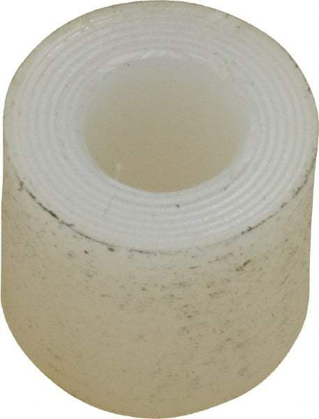 Made in USA - 1/4" Inside x 1/2" Outside Diam, Polyethylene Sleeve Bearing - 5/8" Flange Outside Diam, 3/32" Flange Thickness, 1/2" OAL - Exact Tool & Supply