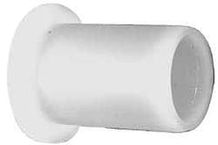 Made in USA - 1/2" Inside x 7/8" Outside Diam, Polyethylene Sleeve Bearing - 1-1/8" Flange Outside Diam, 1/8" Flange Thickness, 1/2" OAL - Exact Tool & Supply