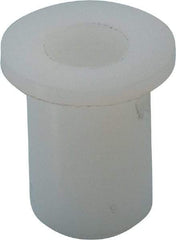 Made in USA - 3/8" Inside x 5/8" Outside Diam, Polyethylene Sleeve Bearing - 7/8" Flange Outside Diam, 3/32" Flange Thickness, 1" OAL - Exact Tool & Supply