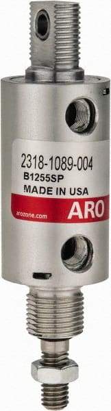 ARO/Ingersoll-Rand - 1/2" Stroke x 1-1/8" Bore Double Acting Air Cylinder - 1/8 Port, 3/8-16 Rod Thread - Exact Tool & Supply