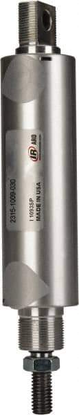 ARO/Ingersoll-Rand - 3" Stroke x 1-1/2" Bore Double Acting Air Cylinder - 1/4 Port, 1/2-13 Rod Thread - Exact Tool & Supply