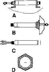 ARO/Ingersoll-Rand - Air Cylinder L Bracket - For 2-1/2" Air Cylinders, Use with ARO Economair Cylinders - Exact Tool & Supply