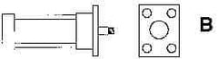 ARO/Ingersoll-Rand - Air Cylinder MF1 Head Flange Mount Kit - For 1-1/2" Air Cylinders, Use with Provenair Series - Exact Tool & Supply