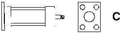 ARO/Ingersoll-Rand - Air Cylinder MF2 Cap Flange Mount Kit - For 1-1/2" Air Cylinders, Use with Provenair Series - Exact Tool & Supply