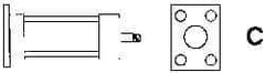 ARO/Ingersoll-Rand - Air Cylinder MF2 Cap Flange Mount Kit - For 1-1/2" Air Cylinders, Use with Provenair Series - Exact Tool & Supply