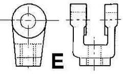 ARO/Ingersoll-Rand - Air Cylinder Rod Clevis - For 3-1/4 & 4" Air Cylinders, Use with Provenair Series - Exact Tool & Supply