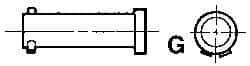 ARO/Ingersoll-Rand - Air Cylinder Pivot Pin - For 3-1/4 & 4" Air Cylinders, Use with Provenair Series - Exact Tool & Supply