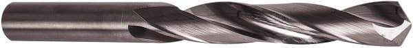 Precision Twist Drill - 1mm 118° Solid Carbide Jobber Drill - Bright Finish, Right Hand Cut, 32mm OAL, Split Point - Exact Tool & Supply
