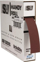 Standard Abrasives - 1-1/2 Inches Wide, 320 Grit Aluminum Oxide Shop Roll - 50 Yards Long, Extra Fine Grade, J Weighted Backing - Exact Tool & Supply