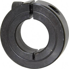 Climax Metal Products - 13/16" Bore, Steel, One Piece One Piece Split Shaft Collar - 1-5/8" Outside Diam, 1/2" Wide - Exact Tool & Supply