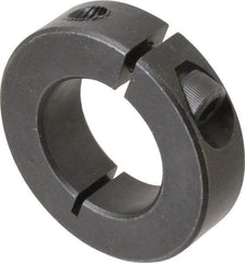 Climax Metal Products - 1-1/16" Bore, Steel, One Piece One Piece Split Shaft Collar - 1-7/8" Outside Diam, 1/2" Wide - Exact Tool & Supply