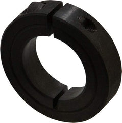 Climax Metal Products - 1-3/16" Bore, Steel, One Piece Clamp Collar - 2-1/16" Outside Diam, 1/2" Wide - Exact Tool & Supply