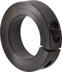 Climax Metal Products - 1-11/16" Bore, Steel, One Piece One Piece Split Shaft Collar - 2-3/4" Outside Diam, 11/16" Wide - Exact Tool & Supply