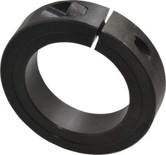 Climax Metal Products - 2" Bore, Steel, One Piece Clamp Collar - 3" Outside Diam, 11/16" Wide - Exact Tool & Supply