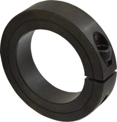 Climax Metal Products - 2-1/8" Bore, Steel, One Piece One Piece Split Shaft Collar - 3-1/4" Outside Diam, 3/4" Wide - Exact Tool & Supply