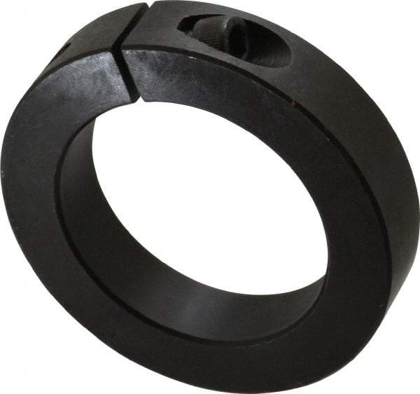 Climax Metal Products - 2-3/8" Bore, Steel, One Piece One Piece Split Shaft Collar - 3-1/2" Outside Diam, 3/4" Wide - Exact Tool & Supply