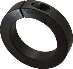 Climax Metal Products - 2-3/8" Bore, Steel, One Piece One Piece Split Shaft Collar - 3-1/2" Outside Diam, 3/4" Wide - Exact Tool & Supply