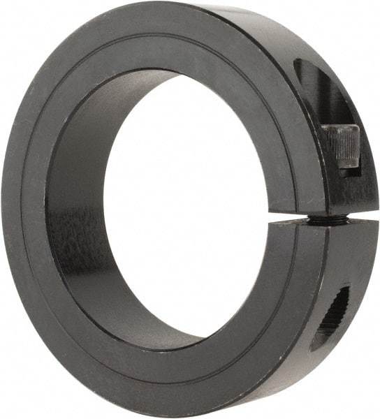 Climax Metal Products - 2-1/2" Bore, Steel, One Piece Clamp Collar - 3-3/4" Outside Diam, 7/8" Wide - Exact Tool & Supply