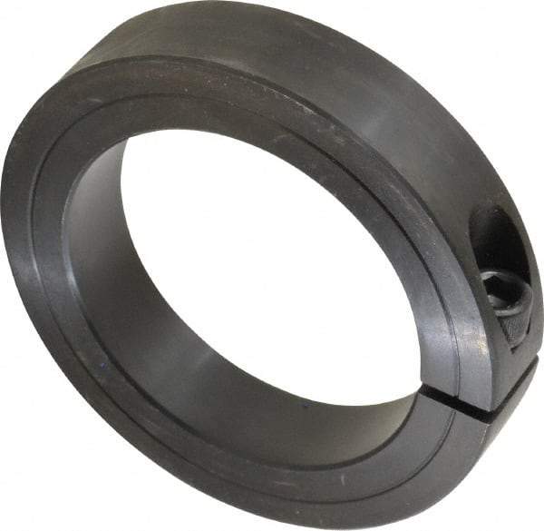 Climax Metal Products - 3" Bore, Steel, One Piece Clamp Collar - 4-1/4" Outside Diam, 7/8" Wide - Exact Tool & Supply