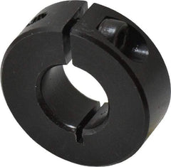 Climax Metal Products - 14mm Bore, Steel, One Piece Clamp Collar - 1-1/4" Outside Diam - Exact Tool & Supply