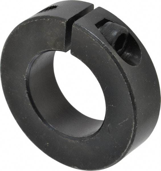 Climax Metal Products - 30mm Bore, Steel, One Piece Clamp Collar - 2-1/8" Outside Diam - Exact Tool & Supply