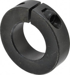Climax Metal Products - 30mm Bore, Steel, One Piece Clamp Collar - 2-1/8" Outside Diam - Exact Tool & Supply