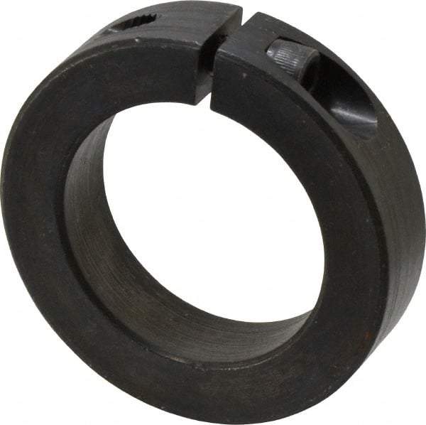 Climax Metal Products - 40mm Bore, Steel, One Piece Clamp Collar - 2-3/8" Outside Diam - Exact Tool & Supply