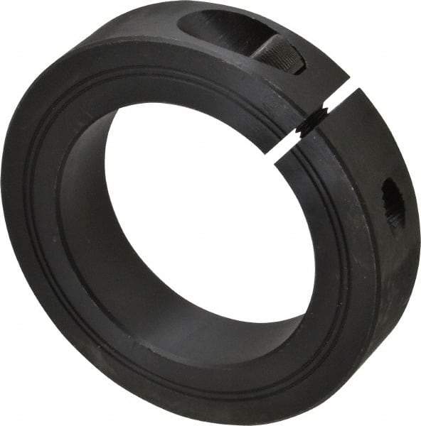 Climax Metal Products - 55mm Bore, Steel, One Piece Clamp Collar - 3-1/4" Outside Diam - Exact Tool & Supply