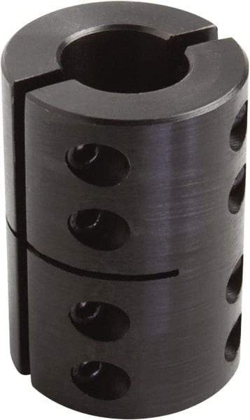 Climax Metal Products - 1" Inside x 2" Outside Diam, Two Piece Rigid Coupling without Keyway - 3" Long - Exact Tool & Supply