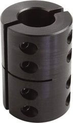 Climax Metal Products - 1" Inside x 2" Outside Diam, Two Piece Rigid Coupling without Keyway - 3" Long - Exact Tool & Supply