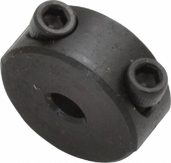 Climax Metal Products - 3/16" Bore, Steel, Two Piece Shaft Collar - 11/16" Outside Diam, 5/16" Wide - Exact Tool & Supply