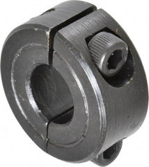 Climax Metal Products - 3/8" Bore, Steel, Two Piece Shaft Collar - 7/8" Outside Diam, 3/8" Wide - Exact Tool & Supply