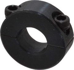 Climax Metal Products - 1/2" Bore, Steel, Two Piece Shaft Collar - 1-1/8" Outside Diam, 13/32" Wide - Exact Tool & Supply