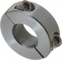 Climax Metal Products - 5/8" Bore, Steel, Two Piece Shaft Collar - 1-5/16" Outside Diam, 7/16" Wide - Exact Tool & Supply