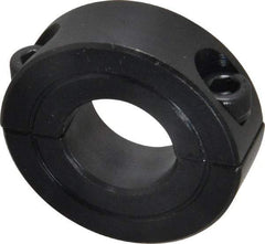 Climax Metal Products - 11/16" Bore, Steel, Two Piece Two Piece Split Shaft Collar - 1-1/2" Outside Diam, 1/2" Wide - Exact Tool & Supply