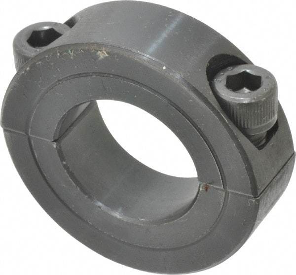 Climax Metal Products - 7/8" Bore, Steel, Two Piece Shaft Collar - 1-5/8" Outside Diam, 1/2" Wide - Exact Tool & Supply