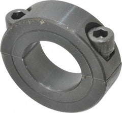 Climax Metal Products - 7/8" Bore, Steel, Two Piece Shaft Collar - 1-5/8" Outside Diam, 1/2" Wide - Exact Tool & Supply