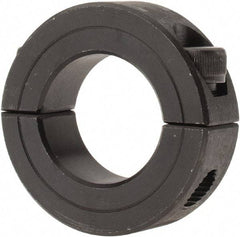 Climax Metal Products - 1" Bore, Steel, Two Piece Shaft Collar - 1-3/4" Outside Diam, 1/2" Wide - Exact Tool & Supply