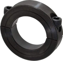 Climax Metal Products - 1-1/4" Bore, Steel, Two Piece Shaft Collar - 2-1/16" Outside Diam, 1/2" Wide - Exact Tool & Supply