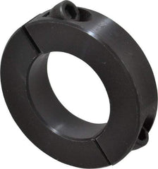 Climax Metal Products - 1-5/16" Bore, Steel, Two Piece Two Piece Split Shaft Collar - 2-1/4" Outside Diam, 9/16" Wide - Exact Tool & Supply