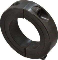 Climax Metal Products - 1-3/8" Bore, Steel, Two Piece Shaft Collar - 2-1/4" Outside Diam, 9/16" Wide - Exact Tool & Supply