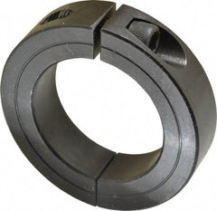 Climax Metal Products - 1-7/8" Bore, Steel, Two Piece Two Piece Split Shaft Collar - 2-7/8" Outside Diam, 11/16" Wide - Exact Tool & Supply