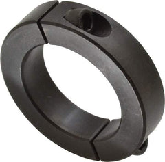 Climax Metal Products - 2" Bore, Steel, Two Piece Shaft Collar - 3" Outside Diam, 11/16" Wide - Exact Tool & Supply