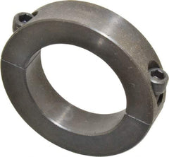 Climax Metal Products - 2-1/8" Bore, Steel, Two Piece Two Piece Split Shaft Collar - 3-1/4" Outside Diam, 3/4" Wide - Exact Tool & Supply