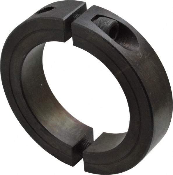 Climax Metal Products - 2-1/4" Bore, Steel, Two Piece Shaft Collar - 3-1/4" Outside Diam, 3/4" Wide - Exact Tool & Supply
