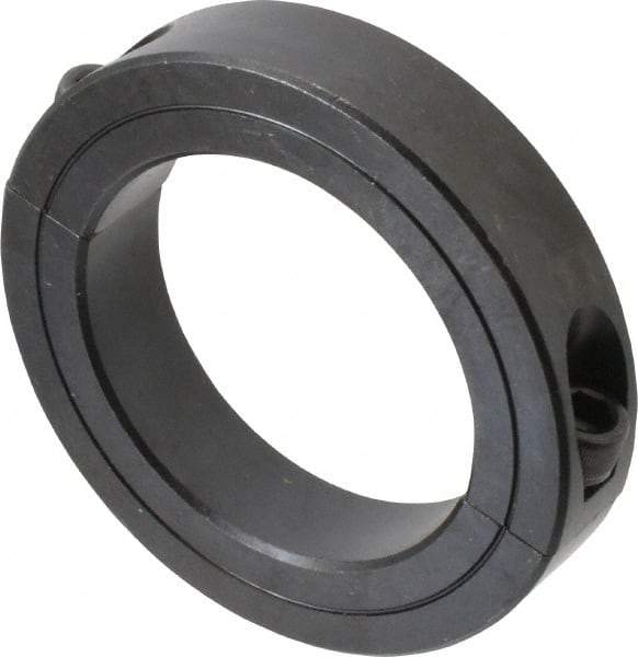 Climax Metal Products - 2-7/8" Bore, Steel, Two Piece Two Piece Split Shaft Collar - 4-1/4" Outside Diam, 7/8" Wide - Exact Tool & Supply