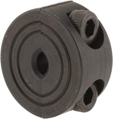 Climax Metal Products - 4mm Bore, Steel, Two Piece Shaft Collar - 11/16" Outside Diam - Exact Tool & Supply