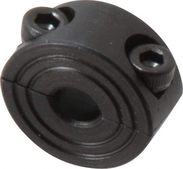 Climax Metal Products - 6mm Bore, Steel, Two Piece Shaft Collar - 3/4" Outside Diam - Exact Tool & Supply