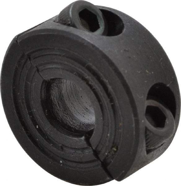 Climax Metal Products - 7mm Bore, Steel, Two Piece Shaft Collar - 3/4" Outside Diam - Exact Tool & Supply